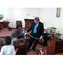 A special visitor on Palm Sunday